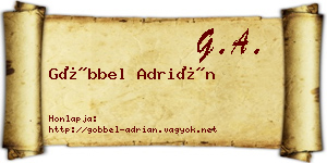 Göbbel Adrián névjegykártya
